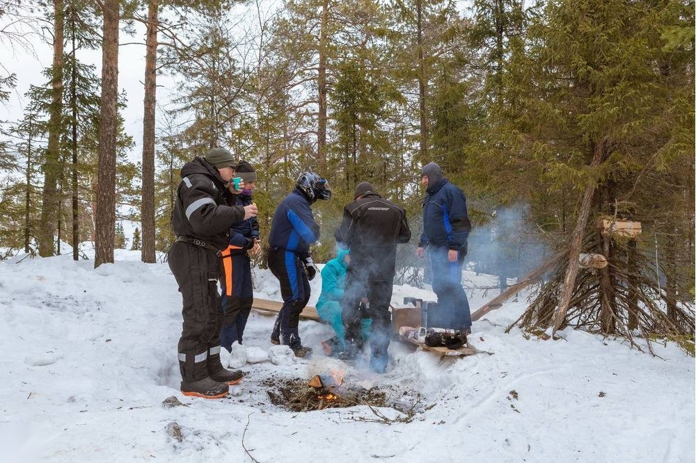 Река Чусовая на снегоходах — Деревня Каменка