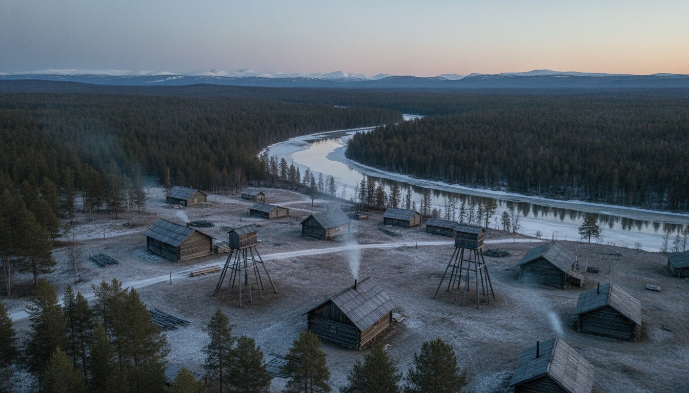 Мансийская деревня на реке Лозьва