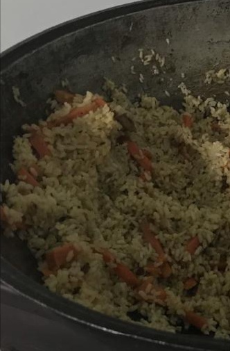 Плов «Самаркандский» с курдючной бараниной в казане